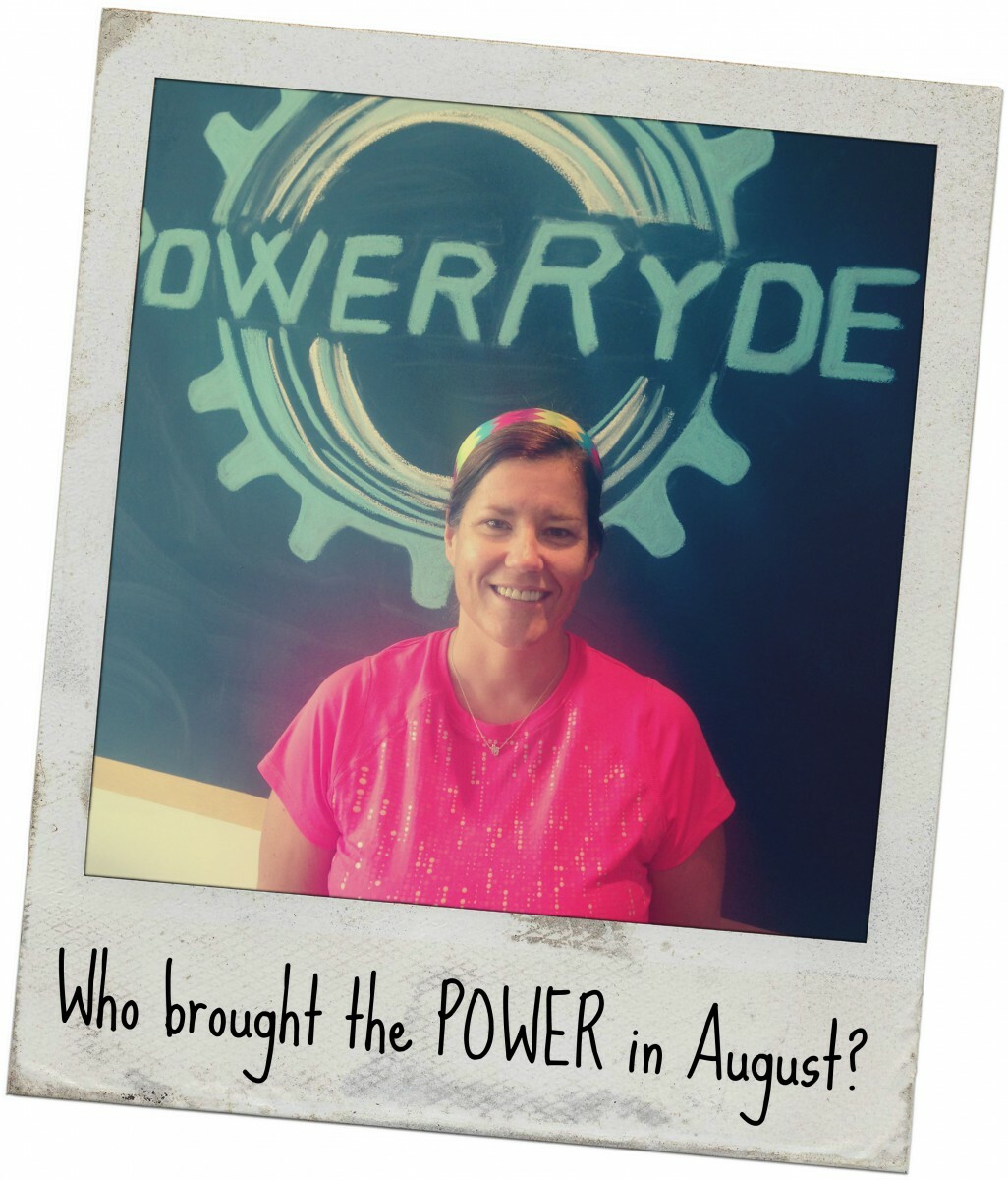 Polaroid style picture of Beth Muccillo with 'Who Brought the POWER in 'August'?